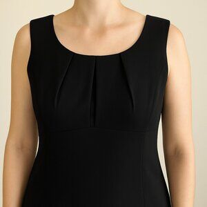 Jones Studio Black Pleated Sheath Dress - Size 14 (Stock #276)